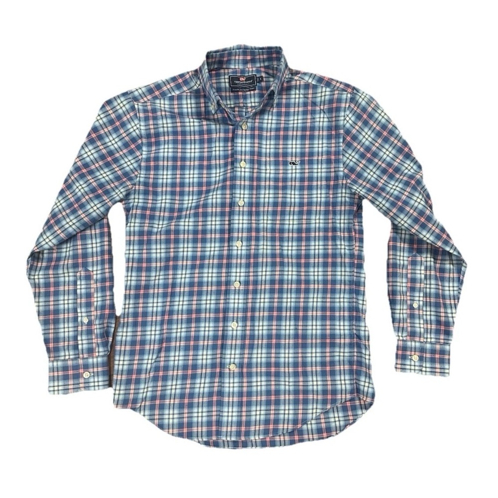 Vineyard Vines Men's Multicolor Plaid Check Button Down Shirt Size Small
